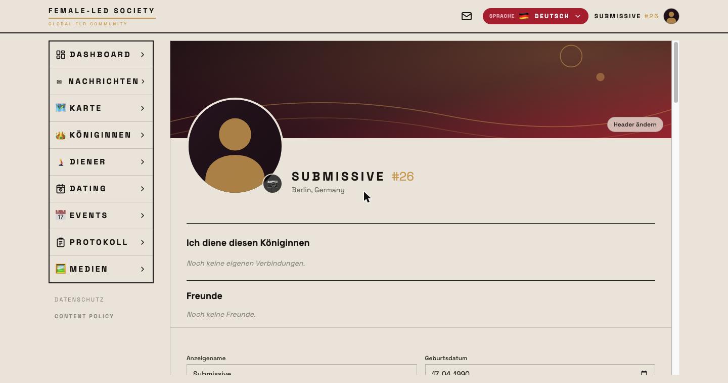 Profil von Submissive